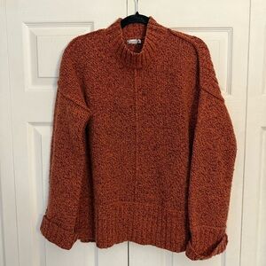 Smartwool Merino Wool Chunky Knit Bell Meadow Burnt Orange Sweater Large